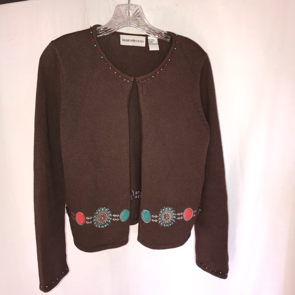 Sharon Young South Western Sweater Size M